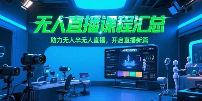 （15218期）无人直播课程汇总，含非实时防风技术，助力无人半无人直播，开启直播新篇-悟空知识星球