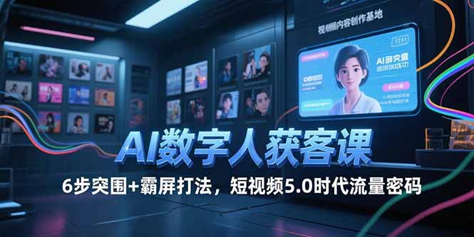（15247期）AI数字人获客课，6步突围+霸屏打法，短视频5.0时代流量密码-悟空知识星球