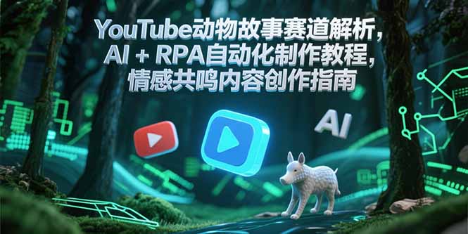 （15174期）YouTube动物故事赛道解析，AI+RPA自动化制作教程，情感共鸣内容创作指南-悟空知识星球