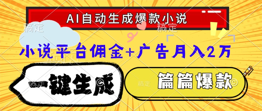 （15051期）Ai自动生成网文爆款小说，一件生成小说大纲、故事情节，每篇都是爆款，…-悟空知识星球