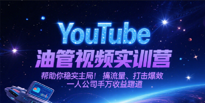 YouTube油管视频实训营，帮助你稳入局、搞流量、打爆款，一人公司千万收益赛道-悟空知识星球