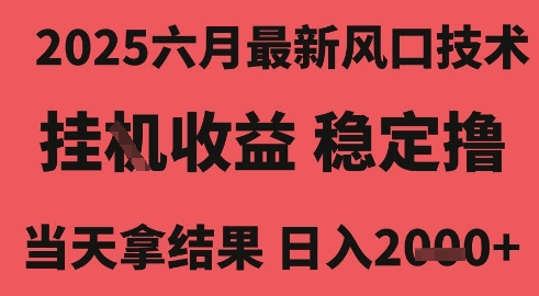 2025六月最新风口技术，无人挂G撸礼物，长期稳定 一个小时收益2k+，小白当天拿结果【揭秘】-悟空知识星球