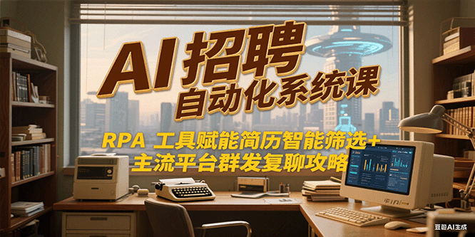 AI招聘自动化系统课，RPA工具赋能简历智能筛选+主流平台群发复聊全攻略-悟空知识星球