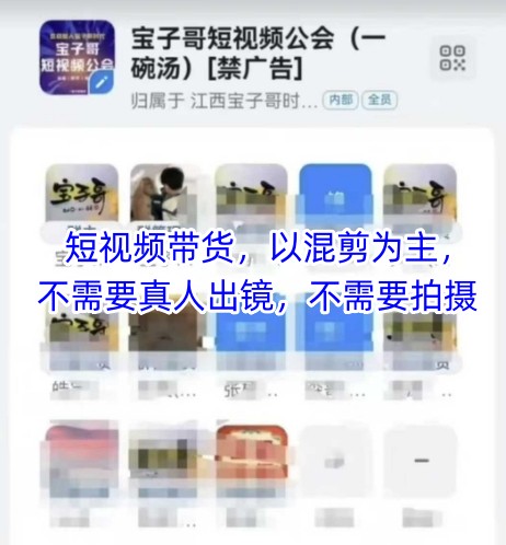 宝子哥头部团队短视频带货，以混剪为主，不需要真人出镜，不需要拍摄【更新】-悟空知识星球