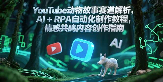 YouTube动物故事赛道解析，AI+RPA自动化制作教程，情感共鸣内容创作指南-悟空知识星球