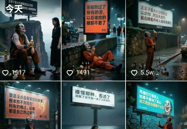 图片[2]-一条视频竟然15W赞！用AI制作小丑自嘲扎心文案视频，当下非常火爆的短视频流量神器-悟空知识星球