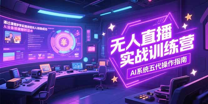 （15315期）无人直播实操训练营，从设备搭建到话术，AI系统五代操作指南(7月更新)-悟空知识星球