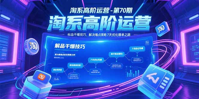 (15307期)淘系高阶运营-第70期,标品干爆技巧,解决难点策略,大佬操盘方法-悟空知识星球