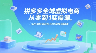拼多多全域虚拟电商从零到1实操课,小白虚拟电商从0到1实操到精通-悟空知识星球