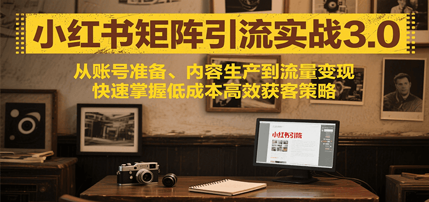 小红书矩阵引流3.0，从账号准备、内容生产到流量变现，快速掌握低成本高效获客策略-悟空知识星球