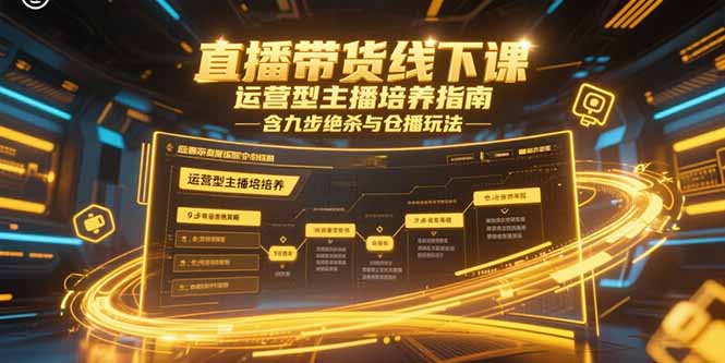 （15281期）直播带货线下课，运营型主播培养指南，含九步绝杀与仓播玩法-悟空知识星球