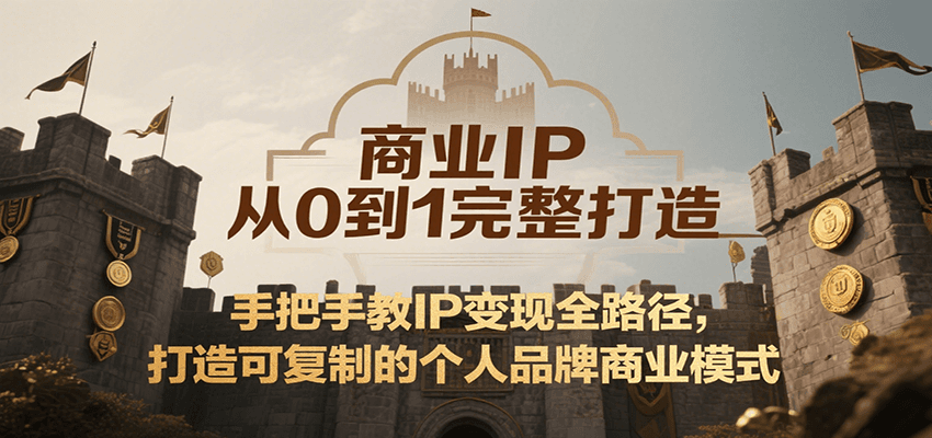 商业IP从0到1完整打造，手把手教IP变现全路径，打造可复制的个人品牌商业模式-悟空知识星球