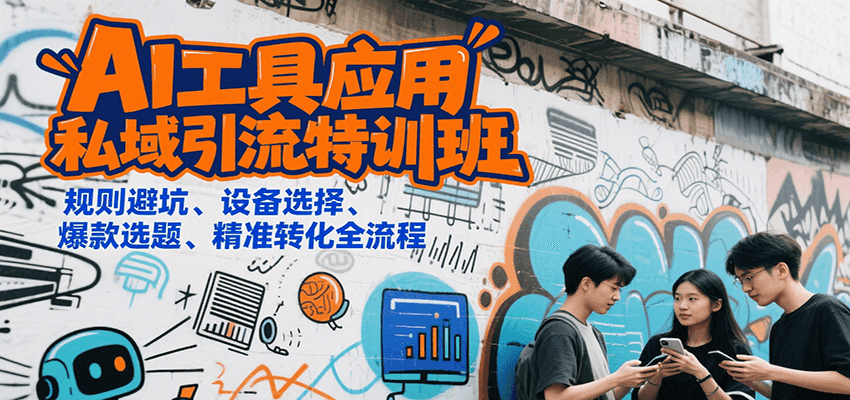 AI工具应用私域引流特训班，规则避坑、设备选择、爆款选题、精准转化全流程-悟空知识星球