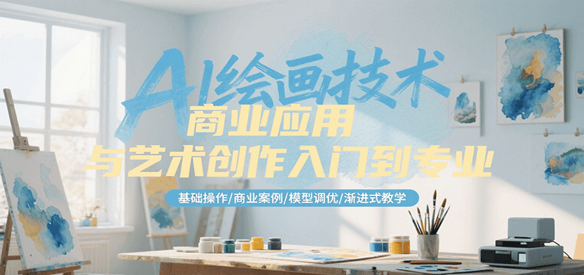 AI绘画技术商业应用与艺术创作入门到专业，基础操作/商业案例/模型调优/渐进式教学-悟空知识星球