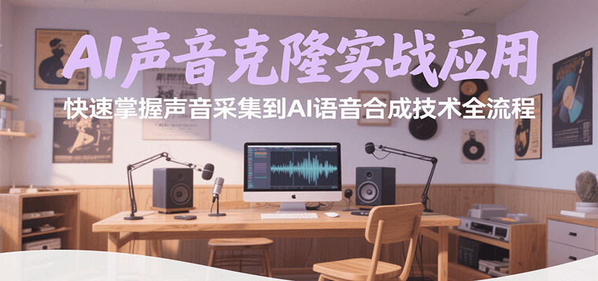 AI声音克隆实战应用，快速掌握声音采集到AI语音合成技术全流程-悟空知识星球