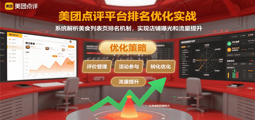美团点评平台排名优化实战，系统解析美食列表页排名机制，实现店铺曝光和流量提升-悟空知识星球