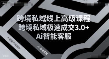 跨境私域线上高级课程，跨境私域极速成交3.0+Ai智能客服-悟空知识星球