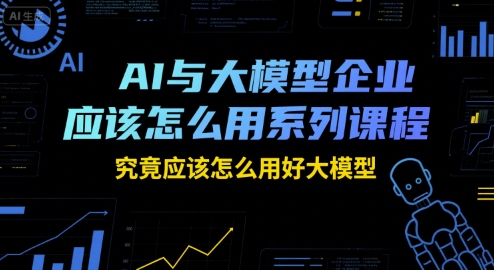 AI与大模型企业应该怎么用系列课程，究竟应该怎么用好大模型-悟空知识星球