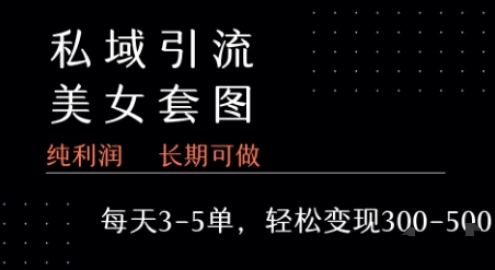 私域卖套图每天3-5单   每单利润99-2张+-悟空知识星球