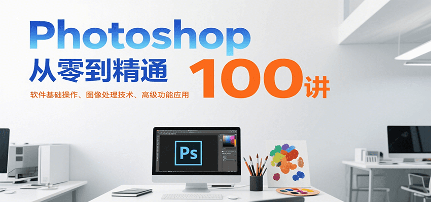 Photoshop从零到精通100讲：软件基础操作、图像处理技术、高级功能应用-悟空知识星球
