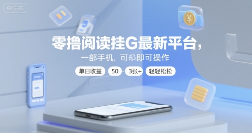 零撸阅读挂G最新平台，一部手机即可操作，单日收益50-3张+轻轻松松【揭秘】-悟空知识星球