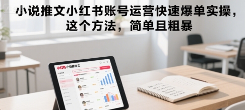 小说推文小红书账号运营快速爆单实操，这个方法，简单且粗暴-悟空知识星球