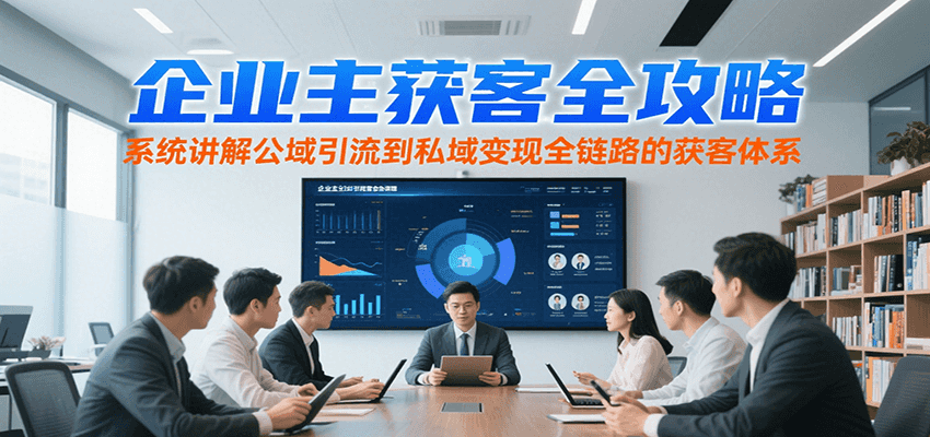 企业主获客全攻略，系统讲解公域引流到私域变现全链路的获客体系-悟空知识星球