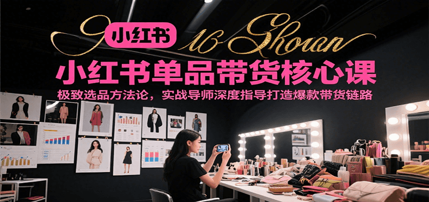 小红书单品带货核心课，极致选品方法论，实战导师深度指导打造爆款带货链路-悟空知识星球
