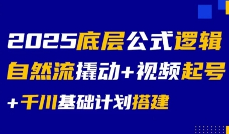 2025底层公式逻辑自然流撬动+视频起号+千川基础计划搭建-悟空知识星球