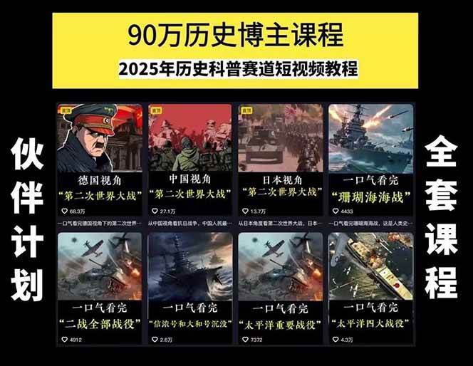 图片[2]-短视频历史赛道实战教程，手机电脑双端剪辑教程和账号运营指南与变现技巧-悟空知识星球