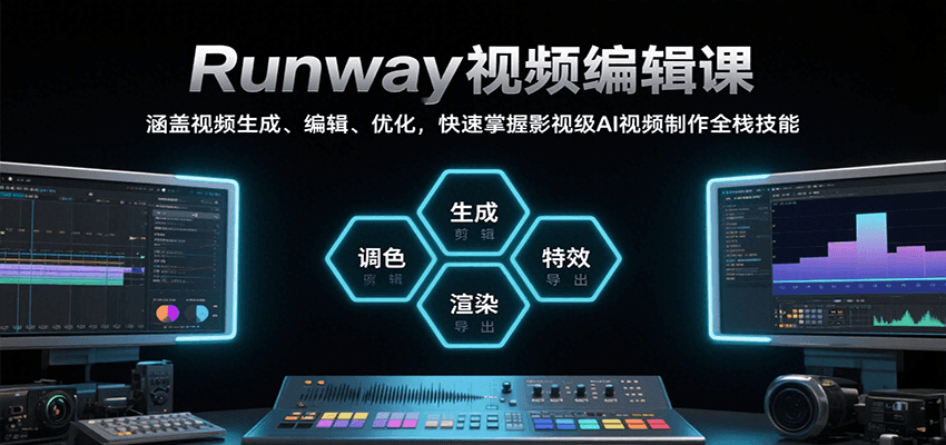 Runway视频编辑课，涵盖视频生成、编辑、优化，快速掌握影视级AI视频制作全栈技能-悟空知识星球