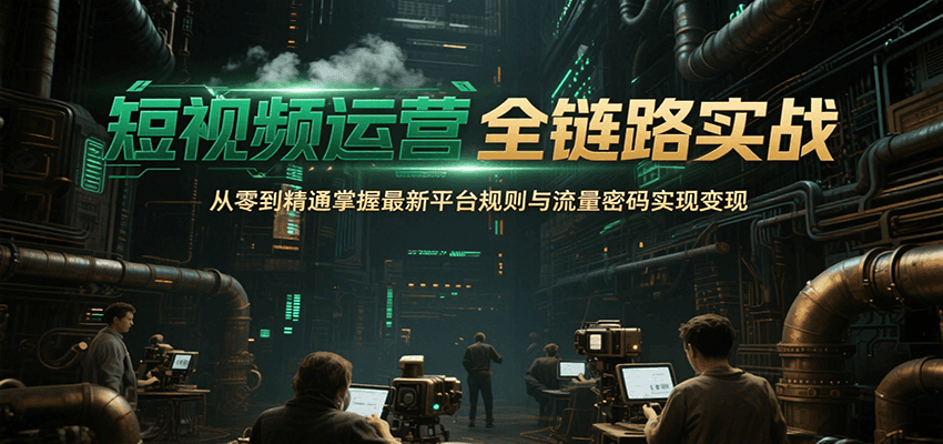 短视频运营全链路实战，从零到精通掌握最新平台规则与流量密码实现变现-悟空知识星球