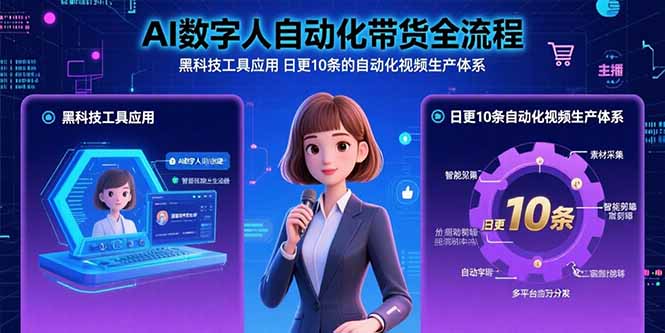 （15699期）AI数字人自动化带货全流程：黑科技工具应用 日更10条的自动化视频生产体系-悟空知识星球