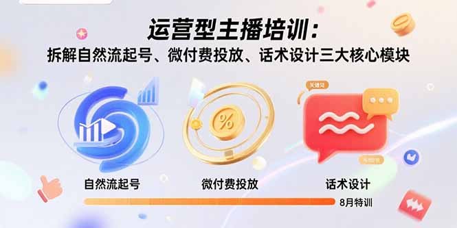 （15654期）运营型主播培训：拆解自然流起号、微付费投放、话术设计三大核心模块-8月-悟空知识星球