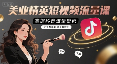 美业精英短视频流量课，掌握抖音流量密码，天天有询单，条条有转化-悟空知识星球