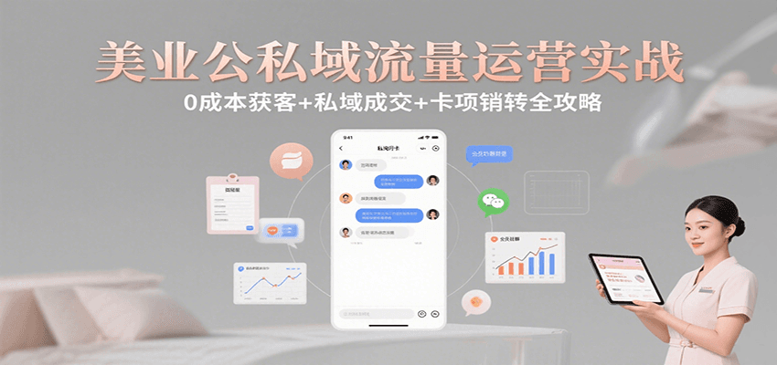 美业公私域流量运营实战：0成本获客+私域成交+卡项销转全攻略-悟空知识星球