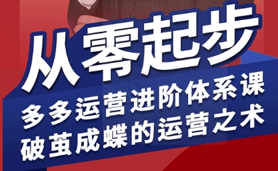 拼多多运营进阶系统课,从零起步,多多运营进阶体系课,破茧成蝶的运营之术-悟空知识星球