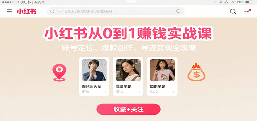 小红书从0到1赚钱实战课：账号定位、 爆款创作 、导流变现全攻略-悟空知识星球