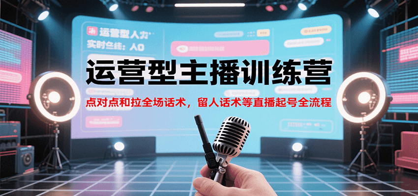 运营型主播训练营，点对点和拉全场话术，留人话术等直播起号全流程（更新8月）-悟空知识星球