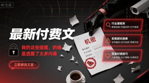 最新付费文：我的这些提醒，的确是透露了太多内幕-悟空知识星球