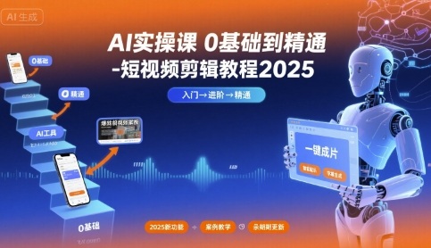 AI实操课0基础到精通-短视频剪辑教程2025-悟空知识星球