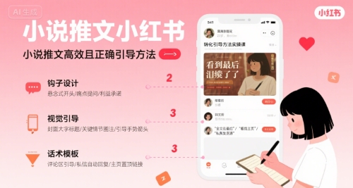 小说推文小红书高转化引导方法实操课,小说推文高效且正确引导方法-悟空知识星球