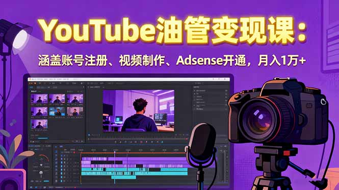 （15987期）2025YouTube油管变现课：涵盖账号注册、视频制作、Adsense开通，月入1万+-悟空知识星球