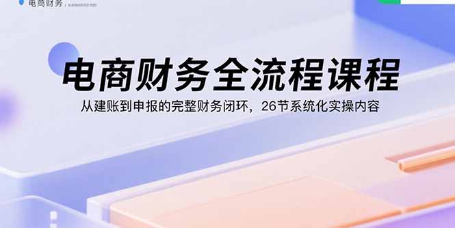 （15893期）电商财务全流程课程：从建账到申报的完整财务闭环，26节系统化实操内容-悟空知识星球