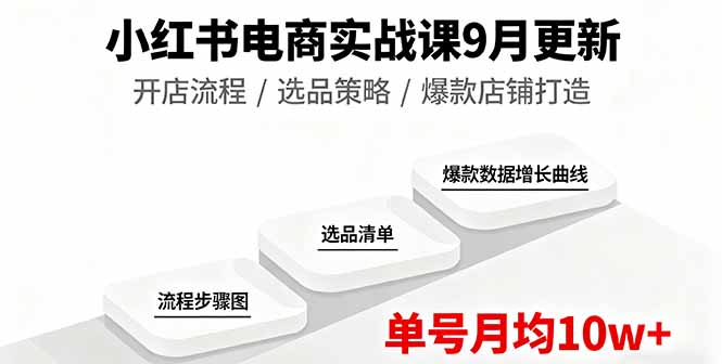 （16120期）小红书电商实战课9月更新，开店流程/选品策略/爆款店铺打造，单号月均10w+-悟空知识星球