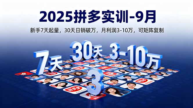 （16008期）2025拼多多实训-9月：新手7天起量,30天日销破万,月利润3-10万,可矩阵复制-悟空知识星球