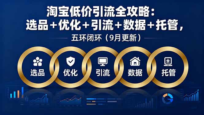 （16009期）淘宝低价引流全攻略：选品＋优化＋引流＋数据＋托管，五环闭环（9月更新）-悟空知识星球