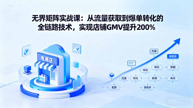 （16104期）无界矩阵实战课：从流量获取到爆单转化的全链路技术，实现店铺GMV提升200%-悟空知识星球
