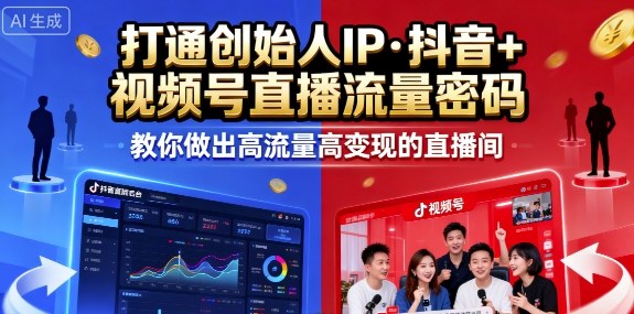 25年直播9-10两期线下课，打通创始人IP，抖音+视频号直播流量密码，教你做出高流量高变现的直播间-悟空知识星球