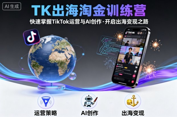 TK出海淘金训练营，助你快速掌握TikTok运营与AI创作，开启出海变现之路-悟空知识星球
